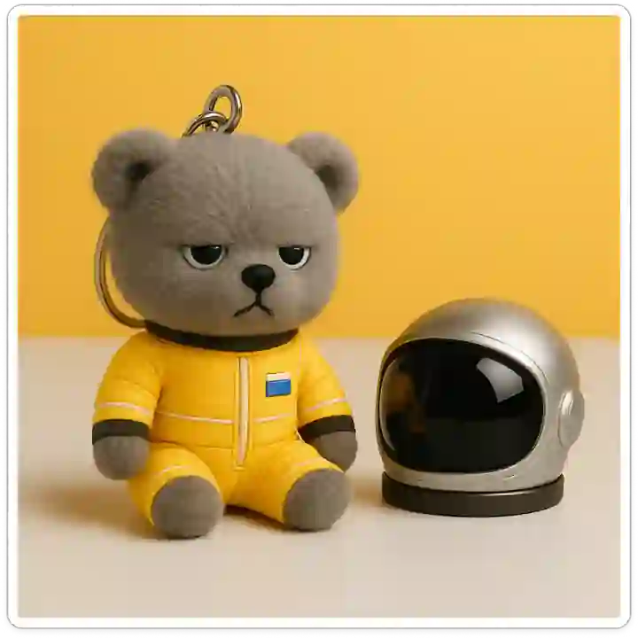 Grumpy Space Bear – Yellow Suit